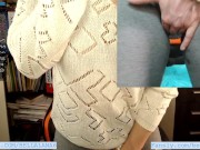 Teacher's squirting in her leggings in the middle of the class while her toy's being controlled 9/16