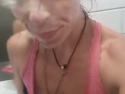 Watchin porn on the sink at walmart 1/16