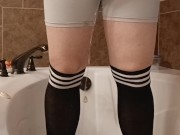 Wetting With A Hard Cock & Socks 3/16