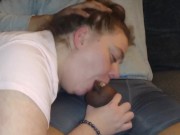 Step sister deep throating step brother's dick balls deep 12/16