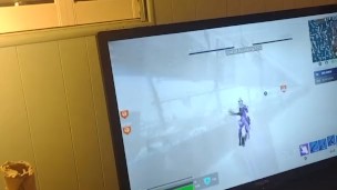 The sluttiest sexiest milf that kicks ass in Fortnite (upskirt) watch her play