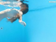 Swimming naked babe petite blonde pornstar Ivi Rein 6/16