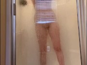 Nymphomaniac Busty Pawg cumming in the bath and shower- wet body masturbation soapy tease 6/16