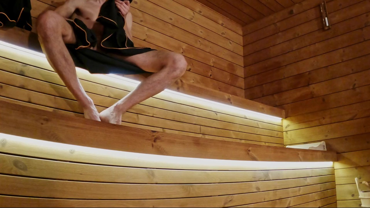 SAUNA ADVENTURE PT1: I show my hard cock to three people in the sauna - Free Sex Video - RedTube