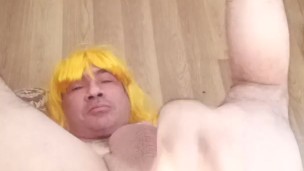 strawberry kneads her hole with a dildo