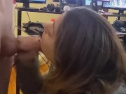 Heather Kane Proves Fan Wrong by Making him Cum Early so she can Eat ! 7/16