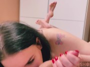 18 year old girl sucks cock and looks into my eyes 6/16