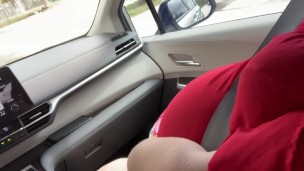 Big Ass Milf Mom With Big Tits Caught Masturbating Publicly In Car & Getting Fingered, POV, JOI, Cum