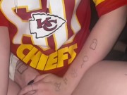 ANAL CREAMPIE in the car for the Super Bowl Chiefs Win!! 10/16