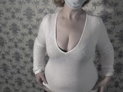 Mature BBW MILF gets naked and shows her big saggy soft natural tits. 5/16