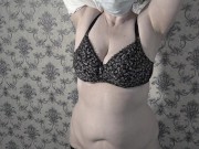 Mature BBW MILF gets naked and shows her big saggy soft natural tits. 7/16