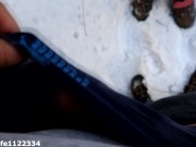 Risky public deepthroat blowjob in beautiful winter landscape 16/16