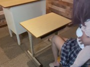 【素人】制服ギャルが教室で寝ていたのでいたずらしてハメる／悪戯／手マン／バック／学校／ 4/16