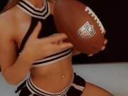 MYSEXYPRY dance TOPLESS for Super Bowl FOOTBALL GIRL! ( mysexypry )