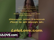 Babe driving naked at nudist resort then masturbating poolside to vibrator orgasm with behind the scenes - Lelu Love 2/16