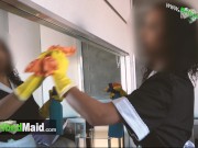 Man offers his maid money to have sex with this gorgeous 18-year-old Latina ( CREAMPIE ) 2/16