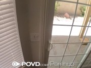 POVD Skinny Blonde Cheerleader Cecelia Taylor Gets Creampied 1/16