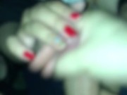 真っ赤なネイルの美巨乳の長編手コキ❤︎#171【HJJ】 12/16