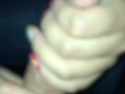 真っ赤なネイルの美巨乳の長編手コキ❤︎#171【HJJ】 5/16