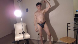 Perfect Leather Spiked Thong Porno with MAOLO!