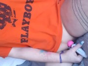 Plugging my tight ass with my new vibrating plug🤤💦🤭 14/16