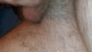 Jerking off with cum