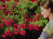 Amazing lesbian trio Nancy A, Sonya Blaze and Kelly Collins having threesome sex outdoors in this video 3/16