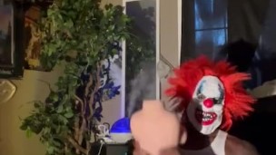 Scary clown fucking pocket pussy