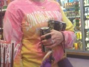 Cute Brunette  At Store 15/16