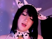 Vertical POV - Cute cow girl riding a huge dick!!!!! Kakao chan 7/16