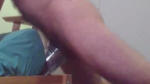 Guy fucks his fleshlight like it was his girlfriend's tight pussy