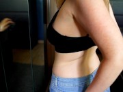 Stiefdaddy spritzt mich voll ab, bevor mein neuer Freund ran darf !!!!!German Teen 2/16