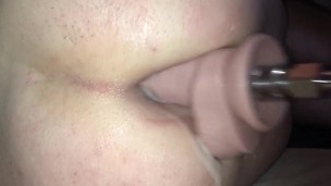 Machine fucked soo hard anal