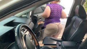 Big Ass Blonde Mature Pawg Milf Blowjob Publicly In Car, Car Sex Outside, Exhibitionist, POV, JOI