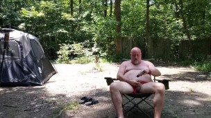 Kennie Jai catches bear jerking off in the wood and joins in!!