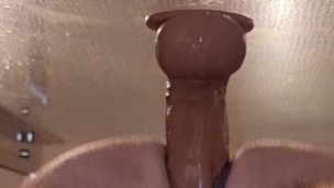 Teen Rides BBC Dildo in the Shower