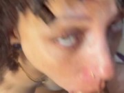 Ebony slut gets a load of love to her face for Valentines Day 16/16