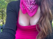 Artemisia Love flashing her tits in the woods Twitter:Artemisialove9 IG:Artemisialove_real 7/16