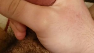 Playing with my hard cock