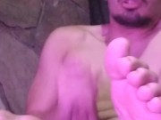 bouncing balls in strong masturbation and cum on feet 8/16