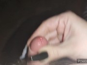 Helping Hand with Long Nails on the couch cum relief for Small Cock *The biggest Cumblast recorded* 3/16