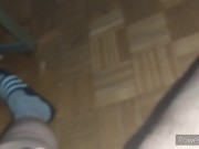 Helping Hand with Long Nails on the couch cum relief for Small Cock *The biggest Cumblast recorded* 5/16