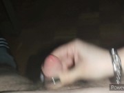 Helping Hand with Long Nails on the couch cum relief for Small Cock *The biggest Cumblast recorded* 8/16