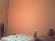 Fucking Fleslight jet while wtaching porn 10/16