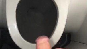 POV Jerking Off And Cumming For The First Time Ever While On An Airplane In The Washroom
