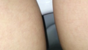 Girl shows her Dirty Panties. Dirty thong and pissing