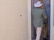 Brunette MILF threesome fucks after BJ 1/16