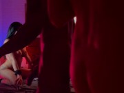 BACKSTAGE CAMERA - INTERRACIAL THREESOME WITH HOT LATINA TIED UP ON BED! 14/16