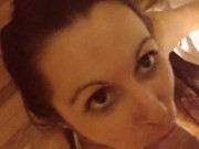 Mamada con crema hasta el final! Que deliciosa verga!