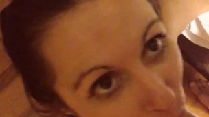 Mamada con crema hasta el final! Que deliciosa verga!